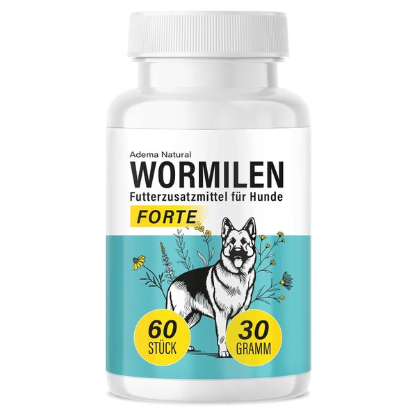 Adema Natural® Wormilen Forte | Wurm Tabletten für Hunde 30 g