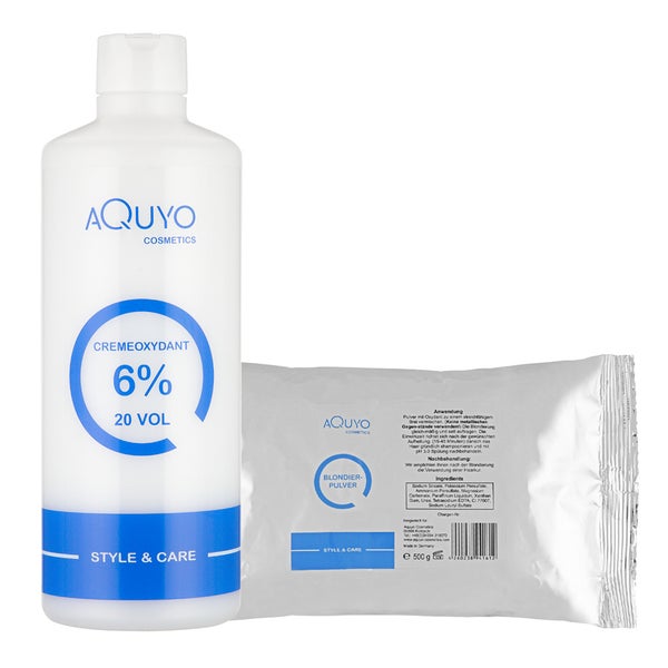 Blondierpulver 500g + Creme Oxydant Entwickler 6% (500ml) 1 St