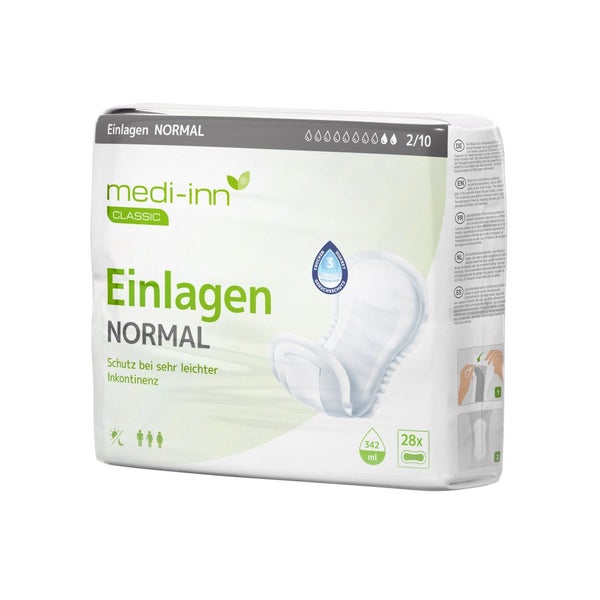 Medi-Inn Inkontinenz-Einlagen NORMAL, 2 Tropfen, Unisex-Passform, weiß 168 St