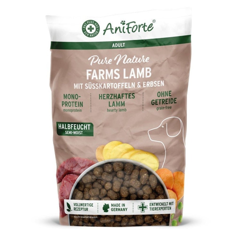 AniForte Trockenfutter FarmsLamb - Herzhaftes Lamm mit Süßkartoffeln 12500 g