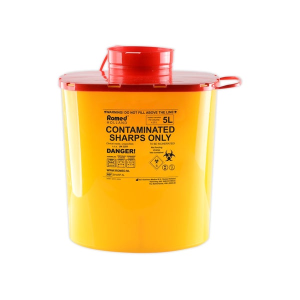 Romed Kanülenabwurfbehälter, 5 Liter 27 St