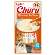 INABA Churu Chicken with beef 4x14g Huhn mit Rindfleisch für die Katze 0,056 kg