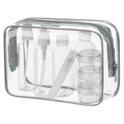 Kulturbeutel Transparent Reiseflaschen 100ml 8er Handgepäck 1 St