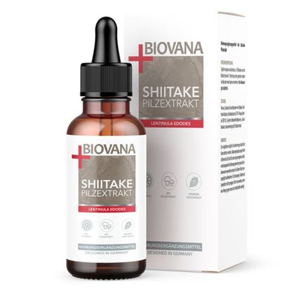 Biovana Shiitake Pilze Extrakt mit Vitamin C 50 ml