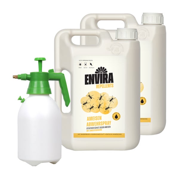 Envira Ameisen Abwehrspray im Doppelpack mit Drucksprüher