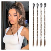 Haarverlängerung Clip in Extensions 35 CM Dunkelbraun mit Di 1 St