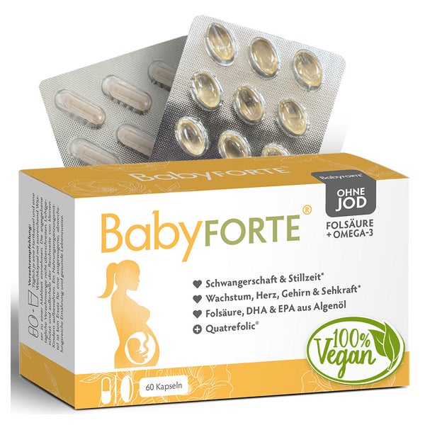 BabyFORTE Folsäure + Omega-3 ohne Jod 60 St