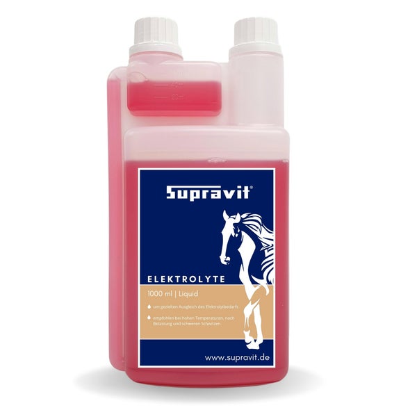 Supravit Elektrolyte für Pferde I praktische 1000ml Dosierflasche 1 kg