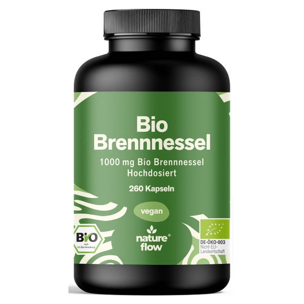 Bio Brennnessel 1000 mg - 260 Kapseln - Nature Flow 260 St