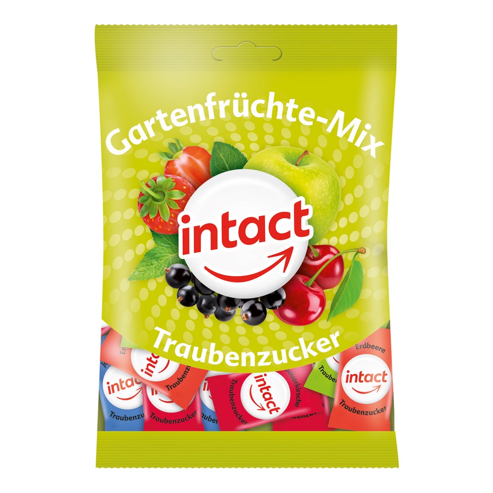 Intact Traubenzucker Beutel Gartenfrüchte-mix 75 g