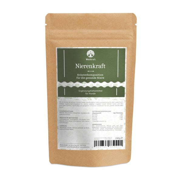Nierenkraft - Kräutermischung für die Nieren von Hunden - Nachfüllpack 240g 0.24 kg