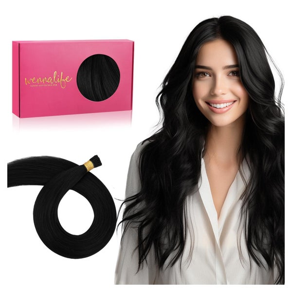 Haar Extensions I Tip Echthaar 40cm-100s 3-I Tip#1 Tief Schw 1 St