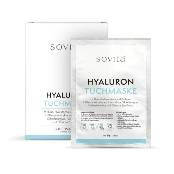 sovita Vorteilspackung Hyaluron Tuchmasken