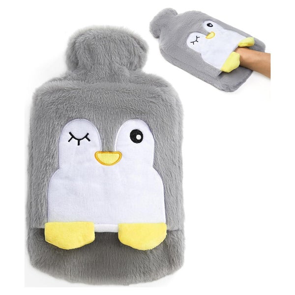 Siyecioa Wärmflasche 2L Pinguin mit Kuschelweichem Bezug für 1 St