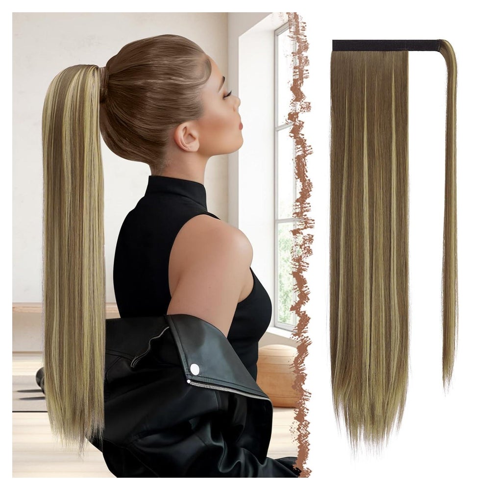 Pferdeschwanz Haarteil Haarverlängerung 70 cm 12H29# Hellbra 1 St