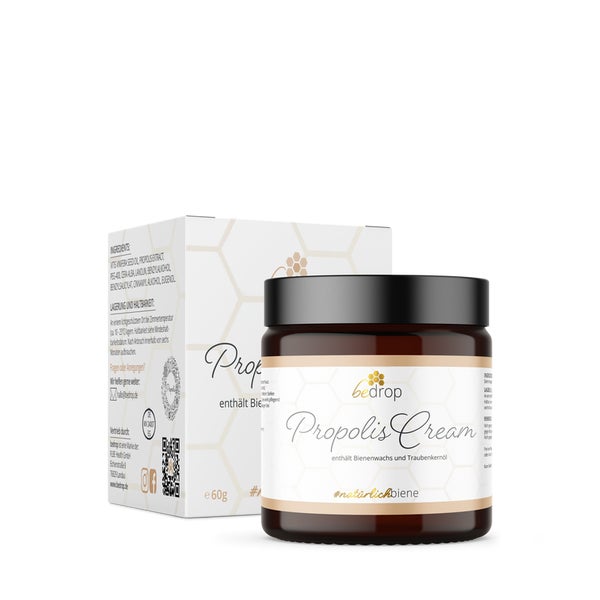 bedrop Propolis Cream - hochdosierte Propolis Creme (mit Bienenwachs und Traubenkernöl) 60 g