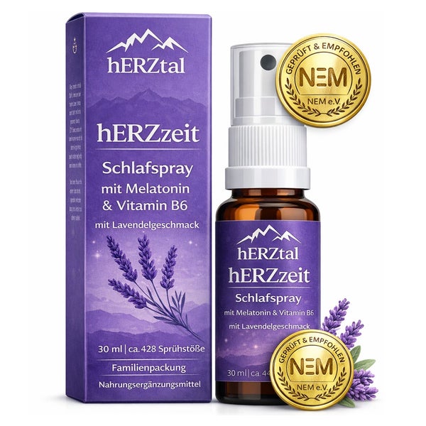hERZzeit Melatonin Schlafspray Lavendel 0,5mg 2 St
