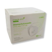 Medi-Inn Atemschutzmasken FFP2 NR, Typ IIR, 3-lagig, weiß 10X50 St