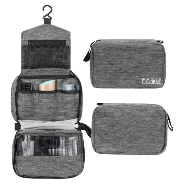 Kulturbeutel hängend wasserdicht Kosmetiktasche Grau S-24,3x 1 St
