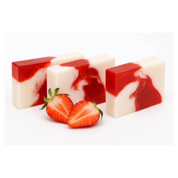 Nesbel Seife Erdbeere – süß & beerig | Glycerin & Ziegenmilch 100 g