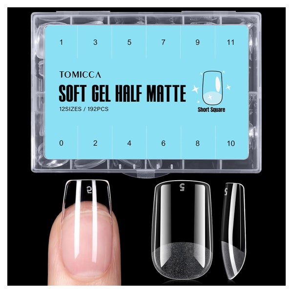 Nageltips 192 Stück Gel Fullcover Nagelspitzen DIY 12.Quadra 1 St