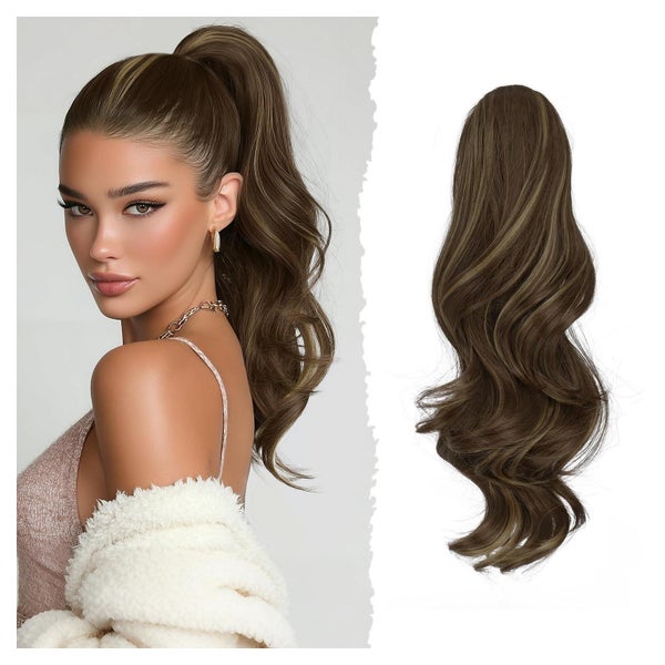 Pferdeschwanz Klammer Extension Synthetik 41cm Frauen 10H24B 1 St