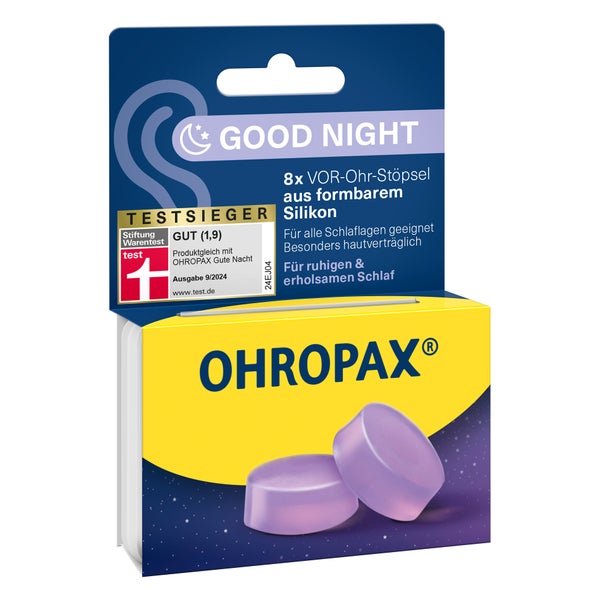 Ohropax Good Night Silikon Vor-ohr Stöpsel 8 St
