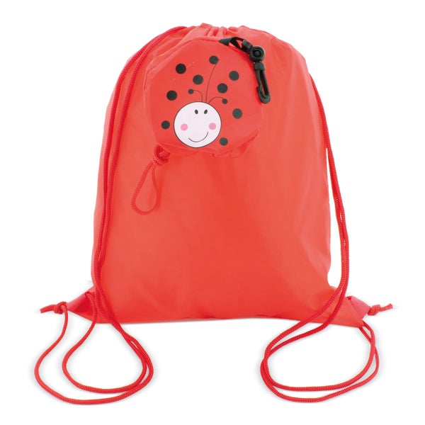 Faltbarer Rucksack (Turnbeutel) Kinder "Marienkäfer" 1 St
