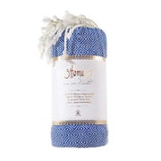 GREENDOOR Hamam Tuch Rautenmuster blau 1 St