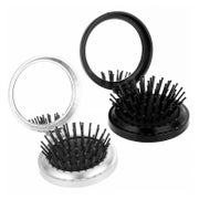 Mini Runde Haarbürste 2er Set mit Spiegel Faltbar Reisebürst 1 St