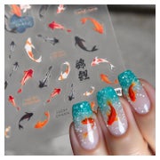 Nagelsticker 3D Koi Fisch selbstklebend Nageldesign 1 St