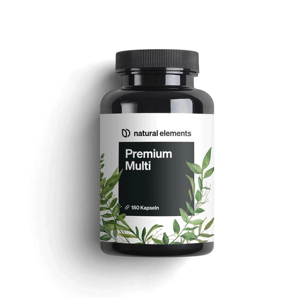 Premium Multivitamin – 180 hochdosierte Komplex-Kapseln – wertvolle Vitamine A-Z – Premium-Rohstoffe – mit Bioaktiv-Formen – ohne unnötige Zusätze – in Deutschland produziert & laborgeprüft 180 St