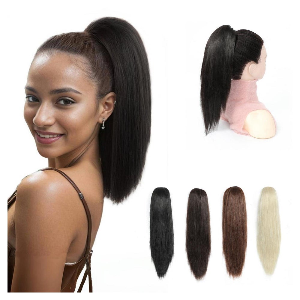 Pferdeschwanz Clip Claw Haarteil Extensions Frauen Tiefbraun 1 St