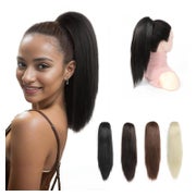 Pferdeschwanz Clip Claw Haarteil Extensions Frauen Tiefbraun 1 St