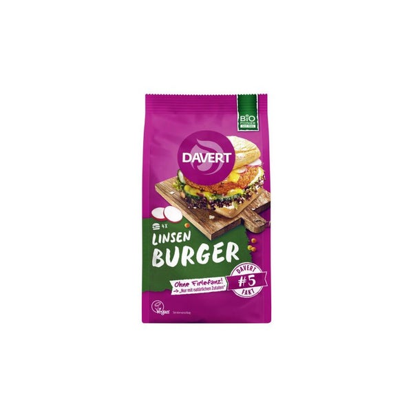 Davert - Linsen-Curry Burger