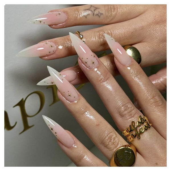 GlamRays Stiletto Falsche Nägel Rosa Ombre Glitzer Bling 24 1 St