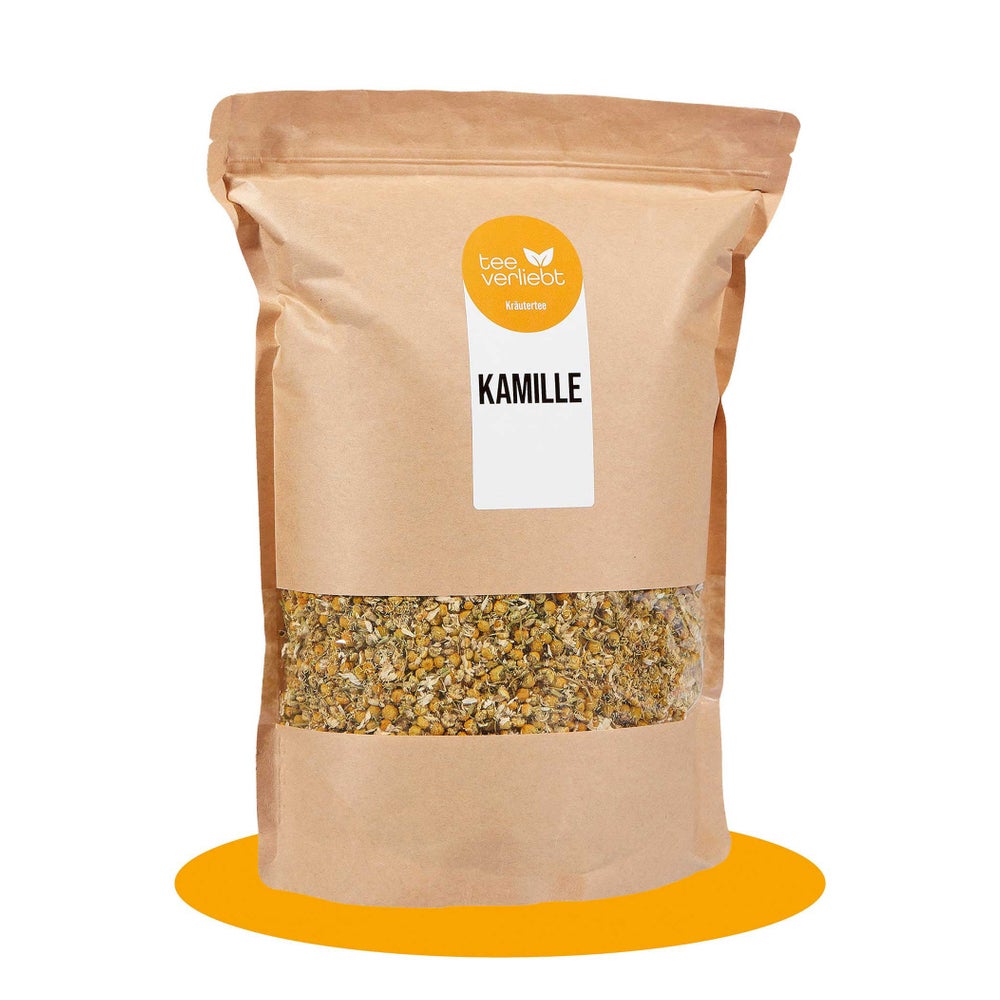 teeverliebt - Kamille loser Kräutertee Großpackung I Wohltuender Kamillentee ganze Blüten | 1kg 1000 g