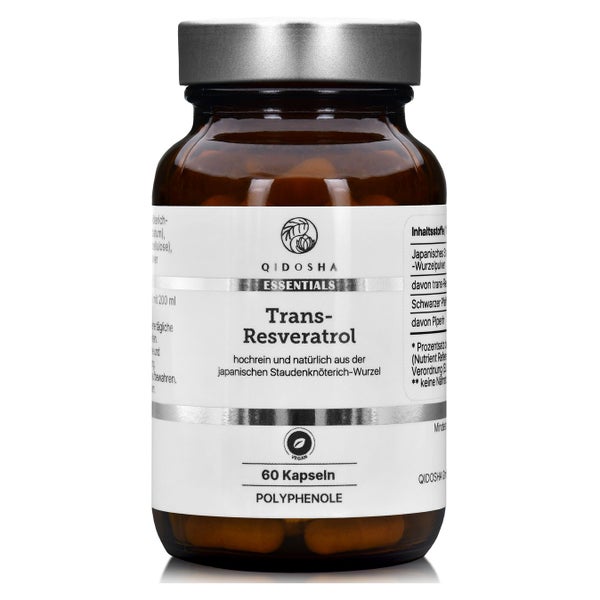 Trans-Resveratrol mit Piperin im Glas 124 g