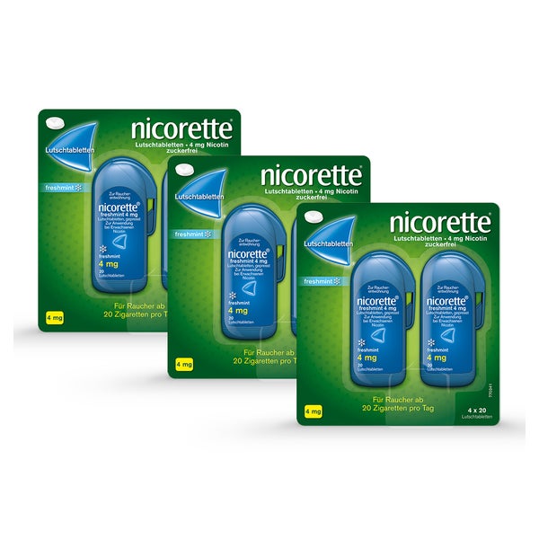 nicorette Lutschtab 4 mg - 3 x 80 St. 3X80 St