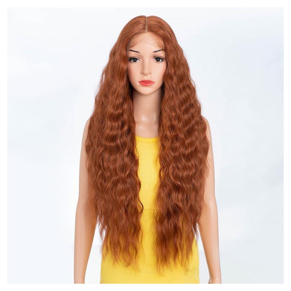 Perücke Lace Front wasserwellig 76cm Kupferbraun 75 cm 130T 1 St