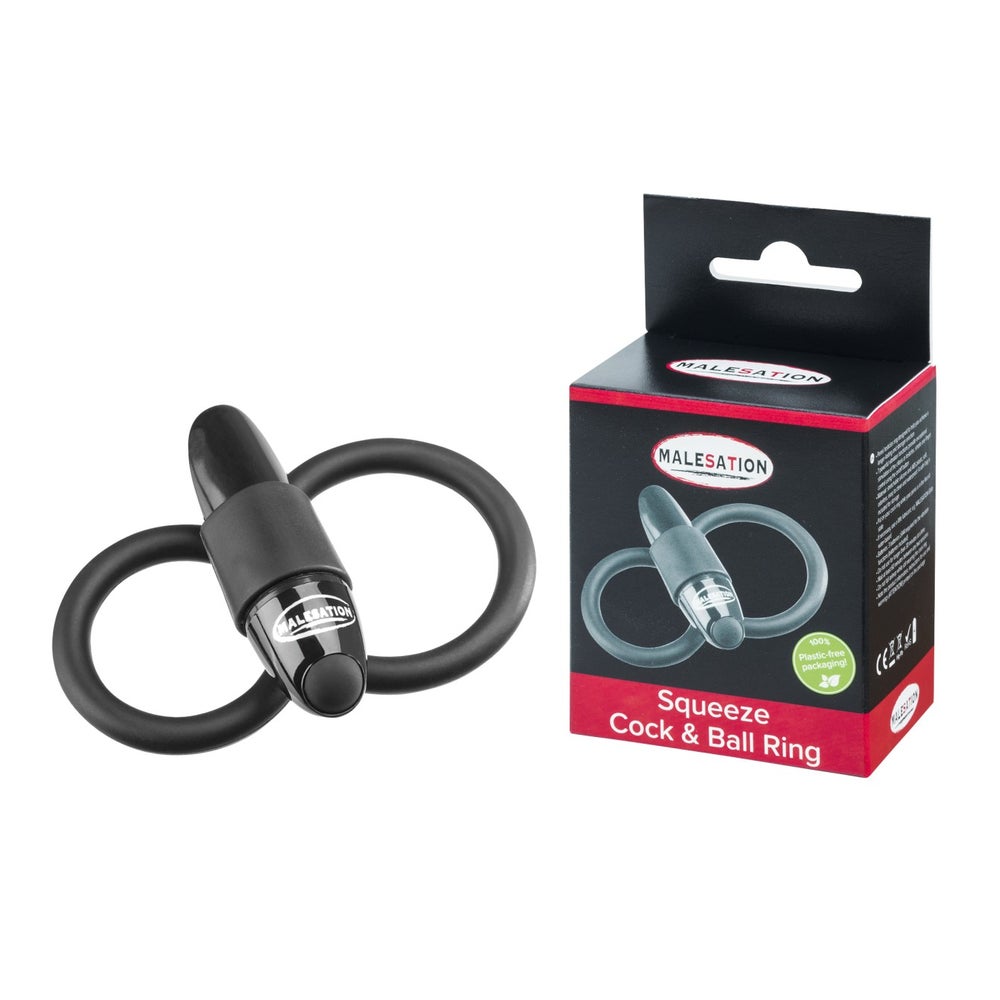 MALESATION - Squeeze Cock & Ball Ring (mit Vibration) 1 St