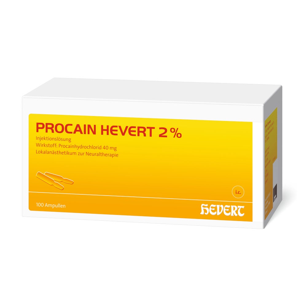 Procain Hevert 2% Injektionslösung Ampullen 100X2 ml