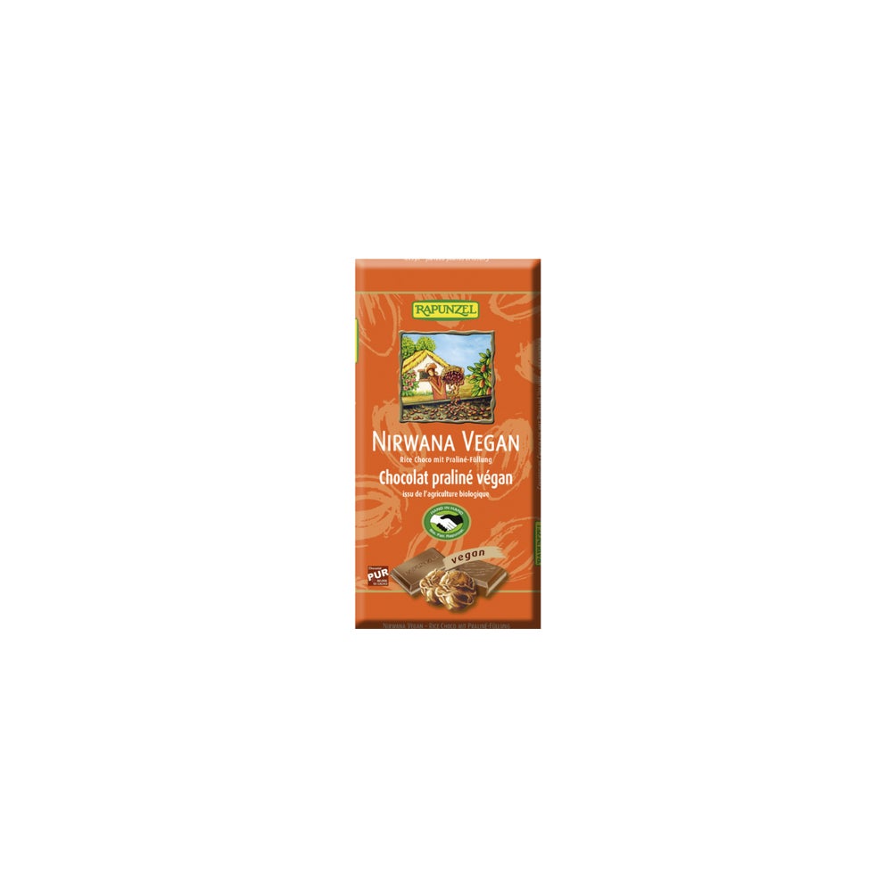 Rapunzel - Nirwana vegane Schokolade mit Pralinè-Füllung 100 g