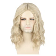 Topcosplay Herren Perücke Schwarz Lang Gewellt für Cosplay, Fasching & Halloween