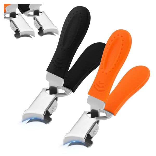LOPHE 2er Set Ergonomischer Nagelknipser mit breiter Öffnung, Curved Blade