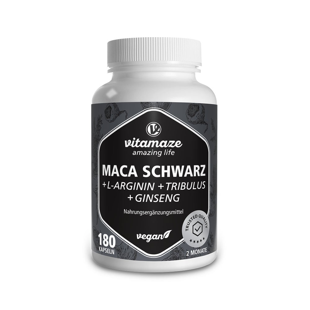 Maca Schwarz+tribulus+ginseng Komplex Kapseln 180 St