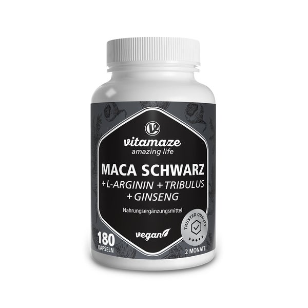 Maca Schwarz+tribulus+ginseng Komplex Kapseln 180 St