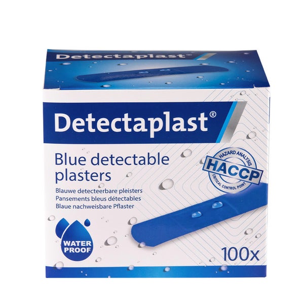 Detectaplast Blau Detekt. Wasserfest Pflaster 19x72mm 100 St