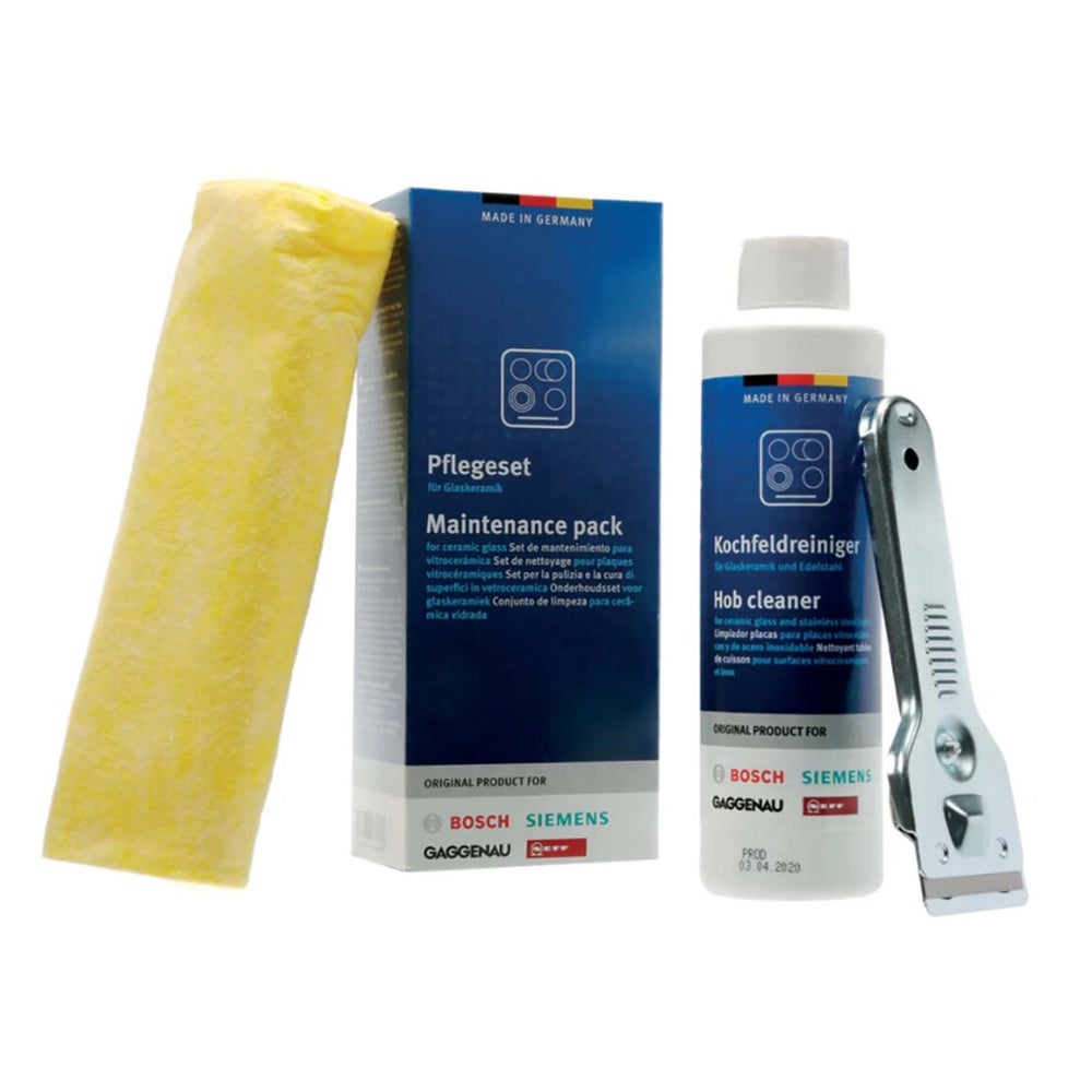 Bosch Maintenance Kit Set for Glass, Ceramic, Induction and Stainless Steel Hobs