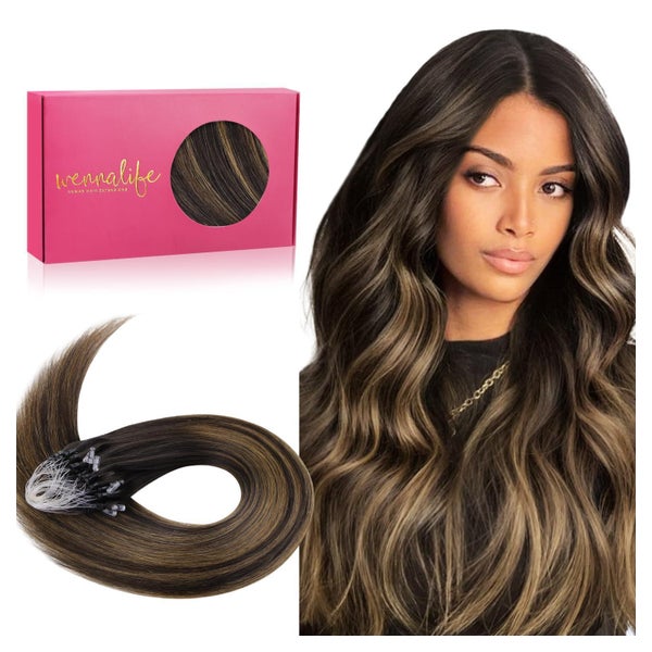 Microring 40cm-50s 5-Micro#2 6 2 Balayage Dunkel Braun to Ch 1 St